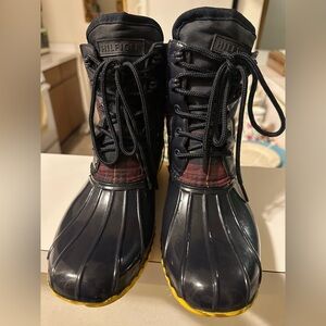 Tommy Hilfiger dark blue and Yellow Combat Boots